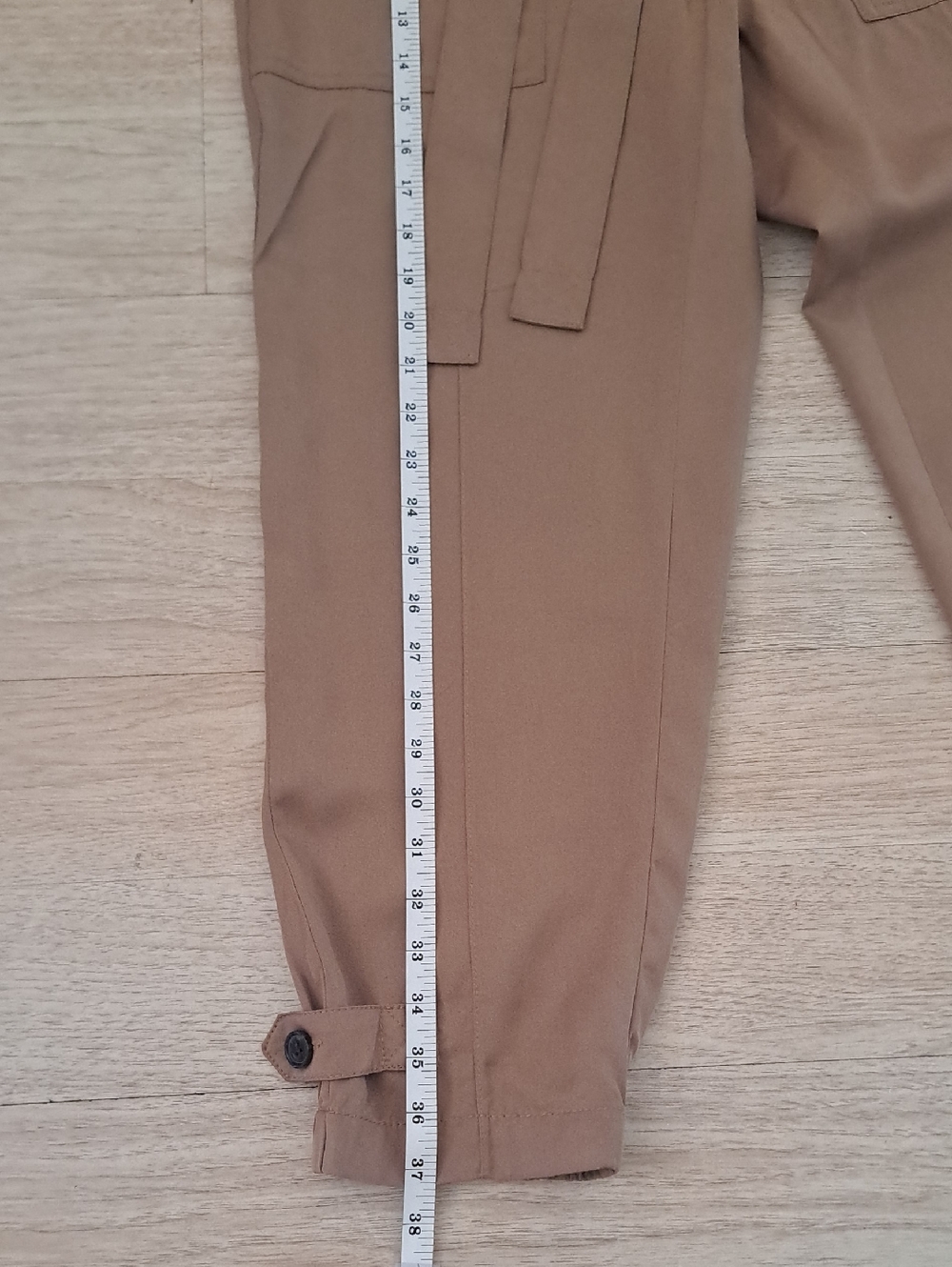 Banana Republic Tan Paperbag Waist Chinos with Tie Belt - Picture 5 of 8